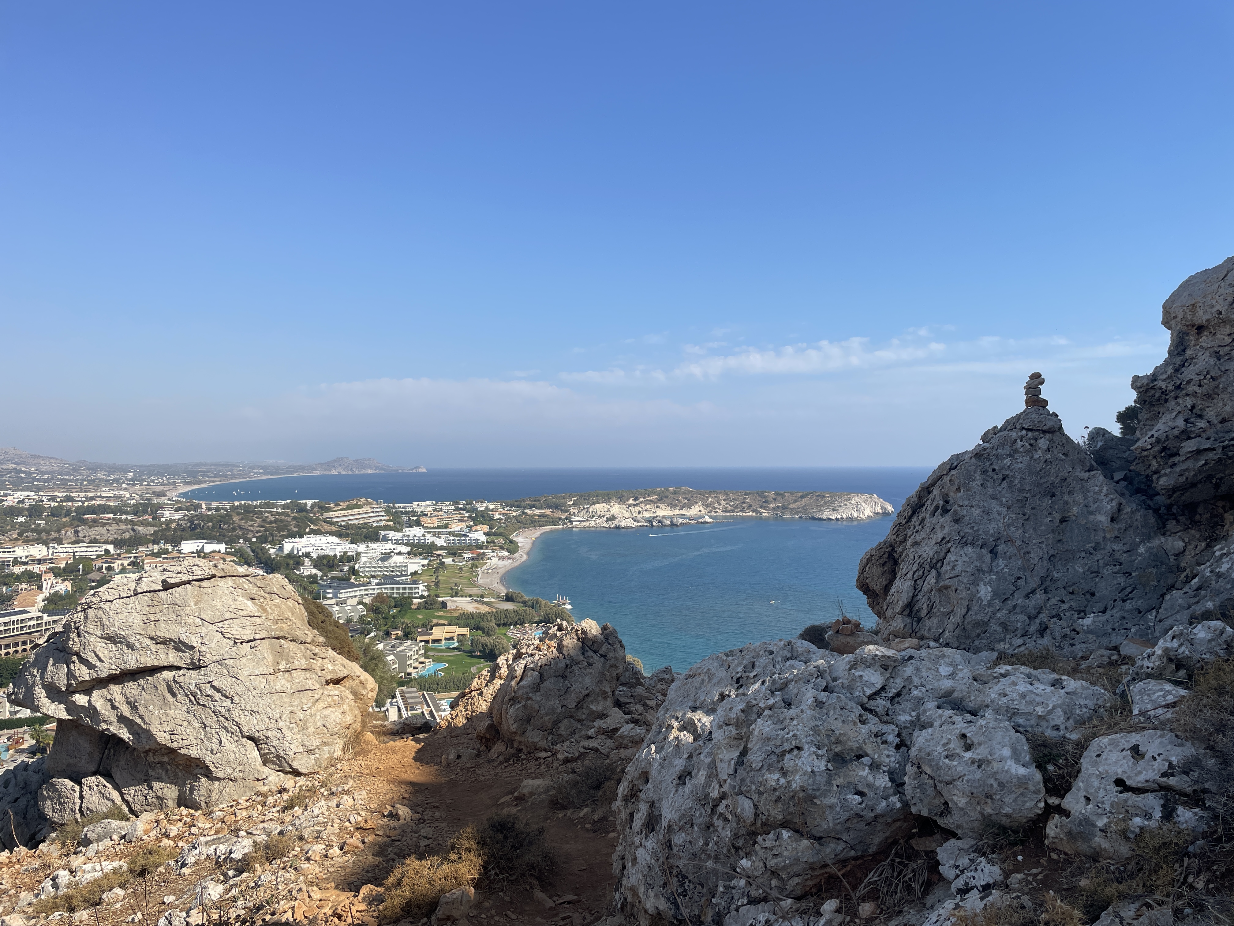 Tsambika Mountain hike in Kolymbia, Rhodes, Greece
