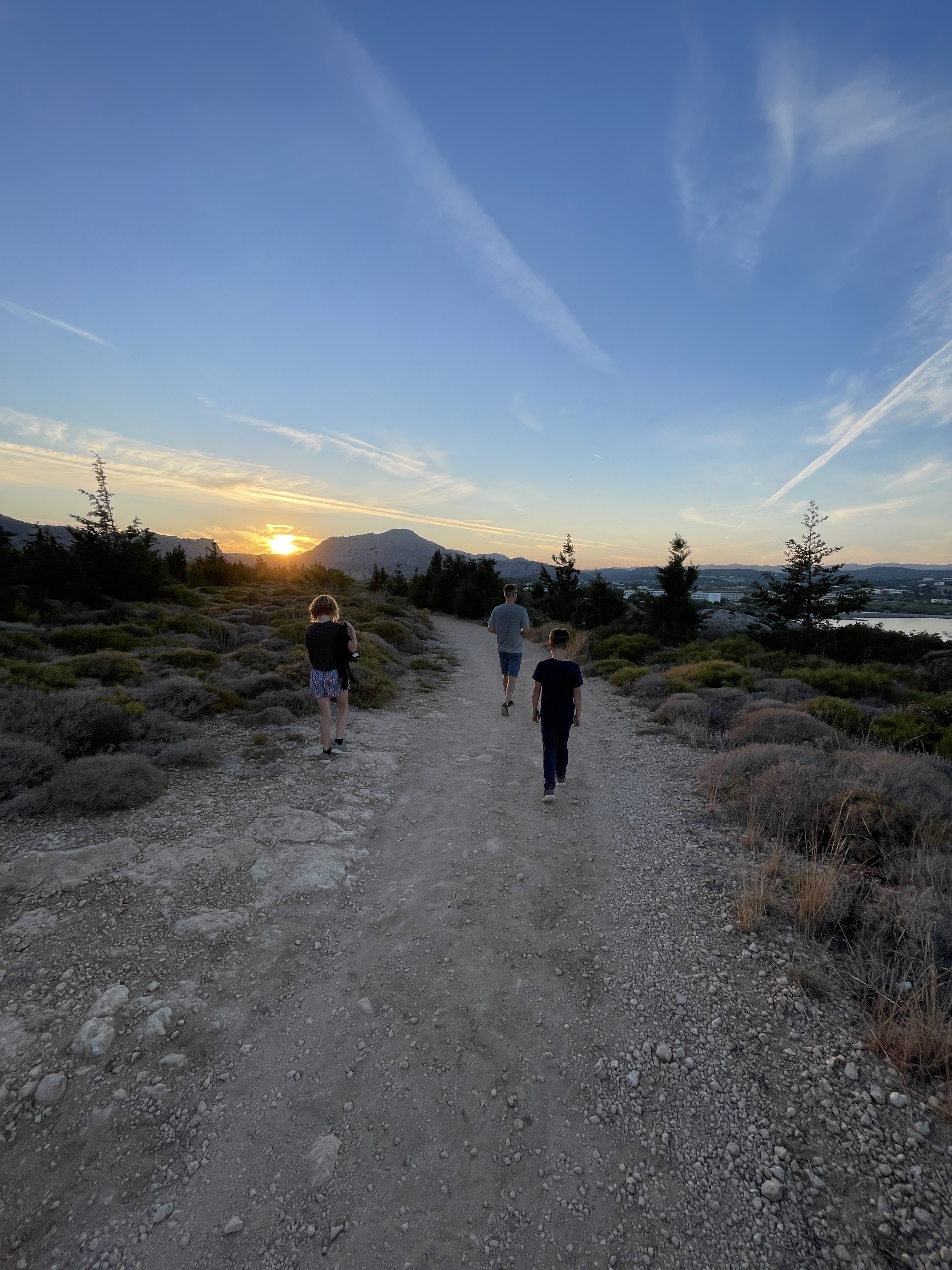 Walk and views from Theotokos Hill next to Kolimbia Beach in Rhodes 