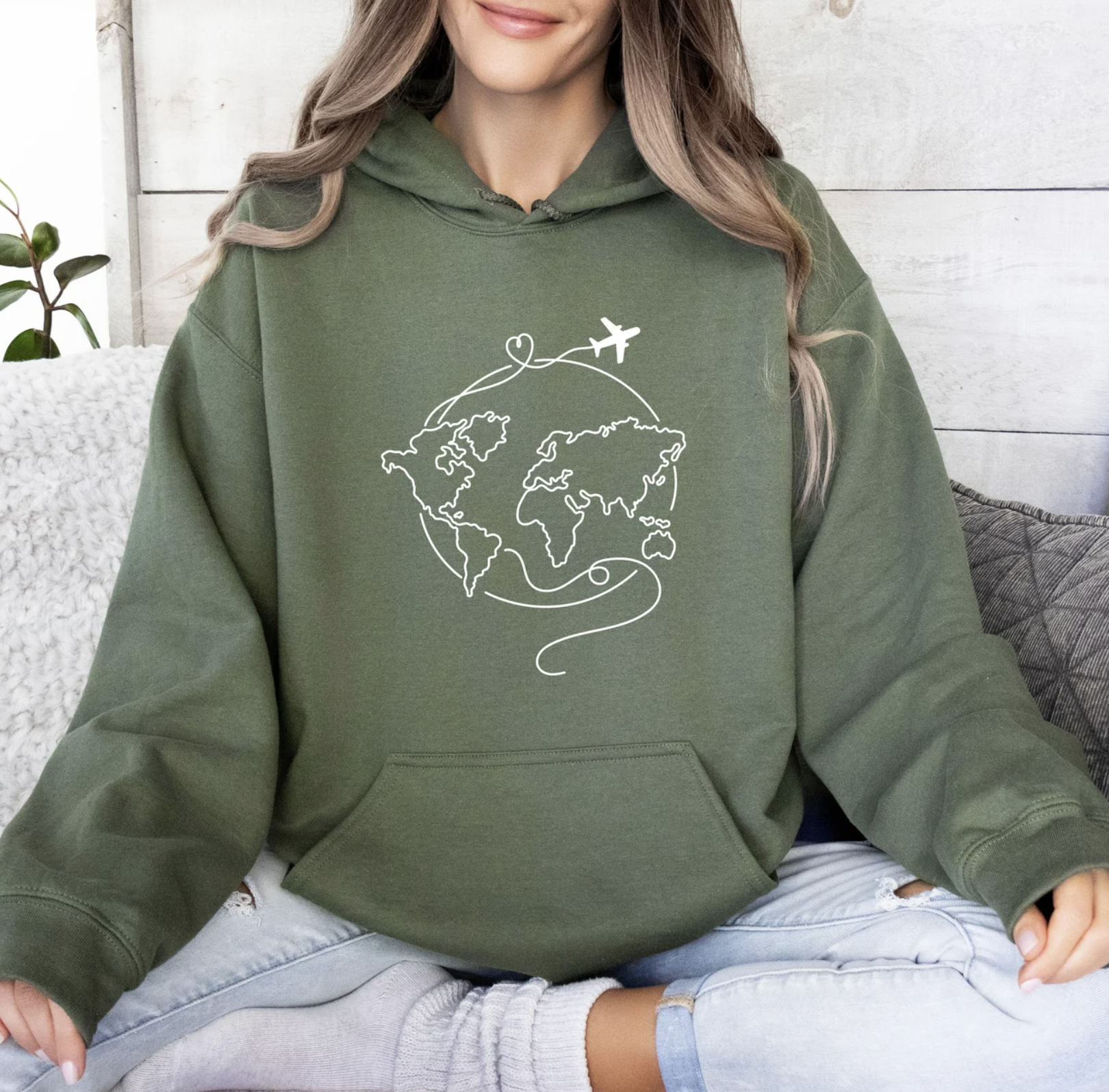 World Map Travel Hoodie