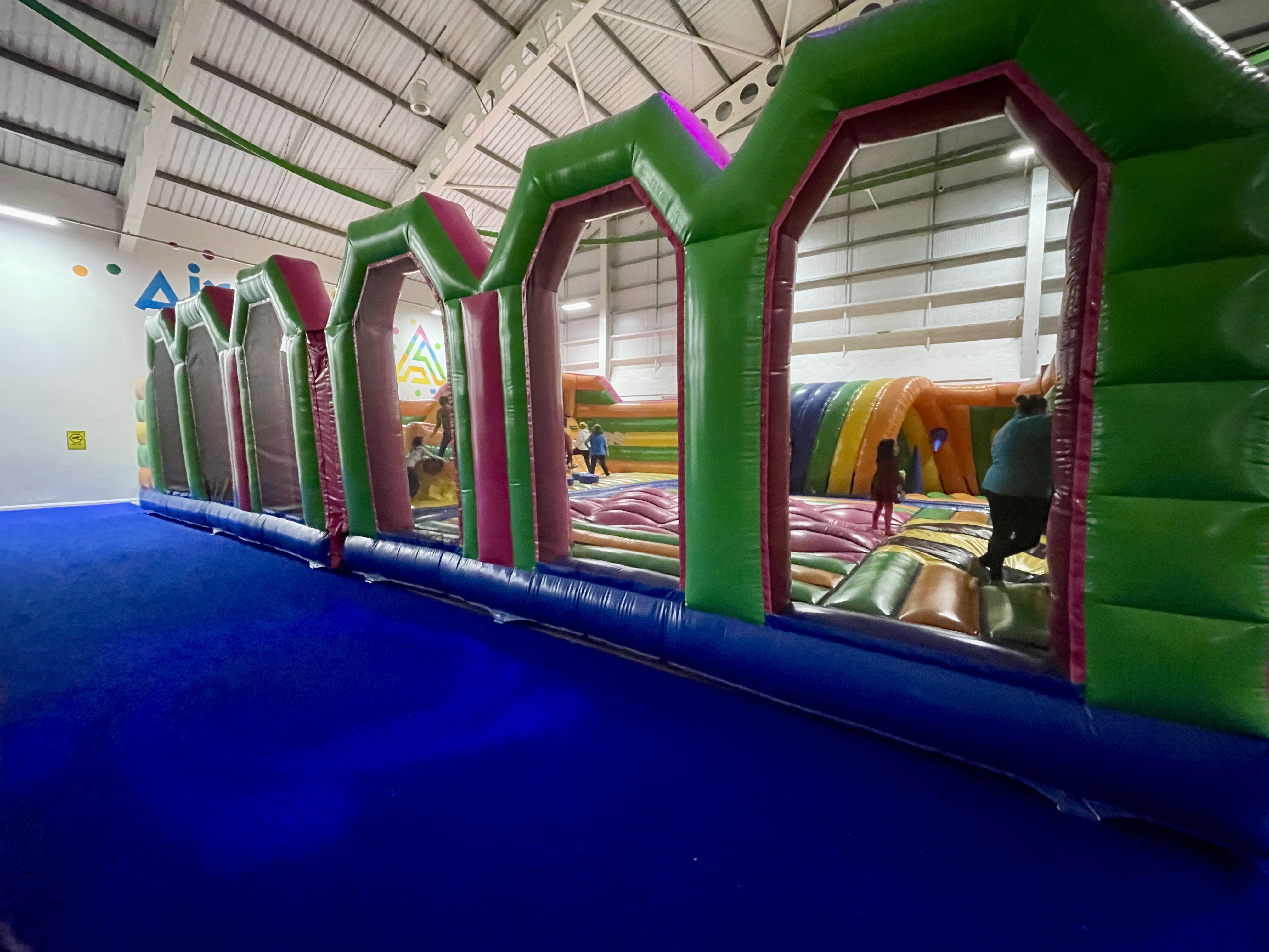 huge bouncy castle in the hive at bluestone resort
