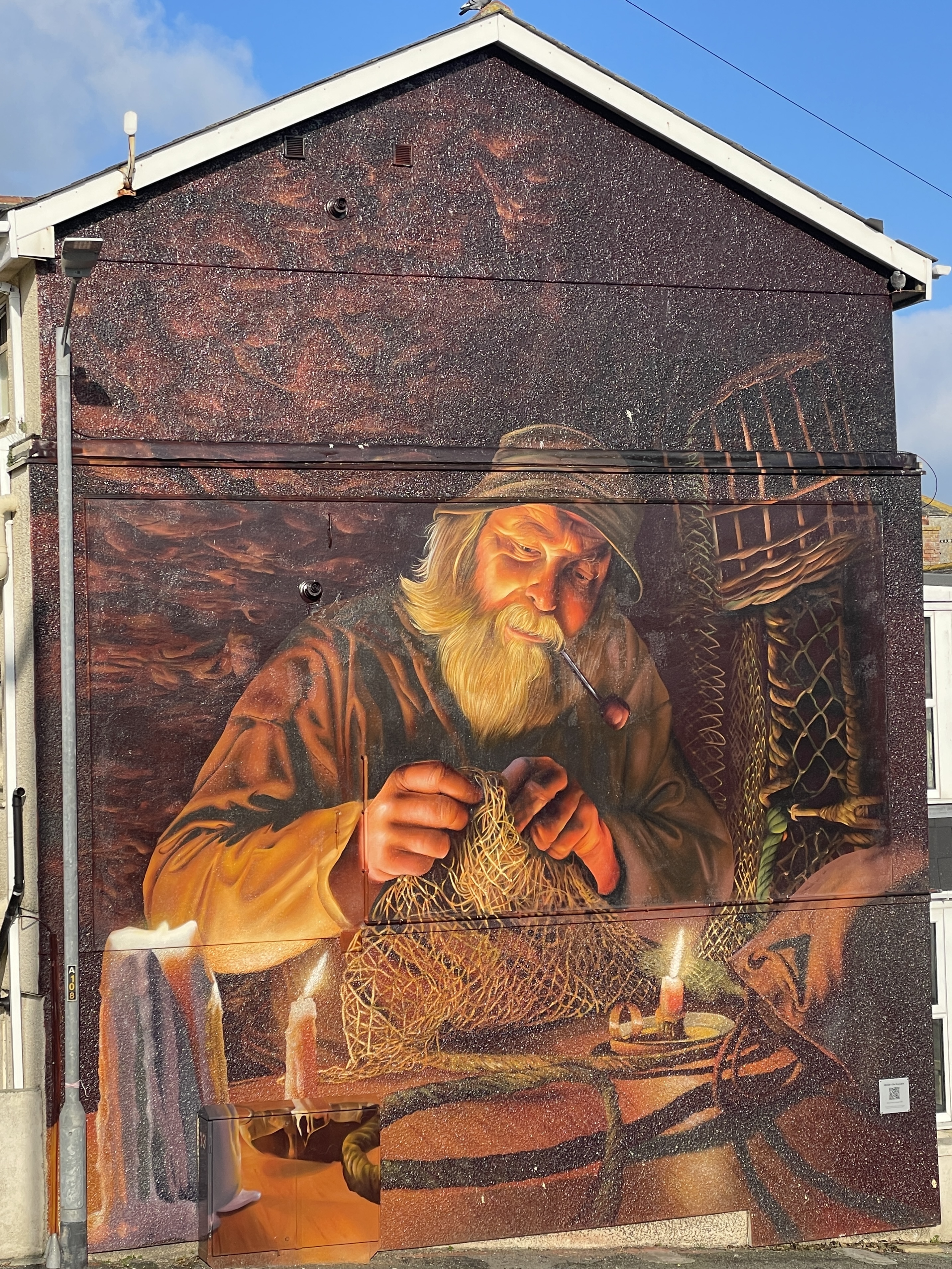 Fisherman Mural Street Art Newquay 