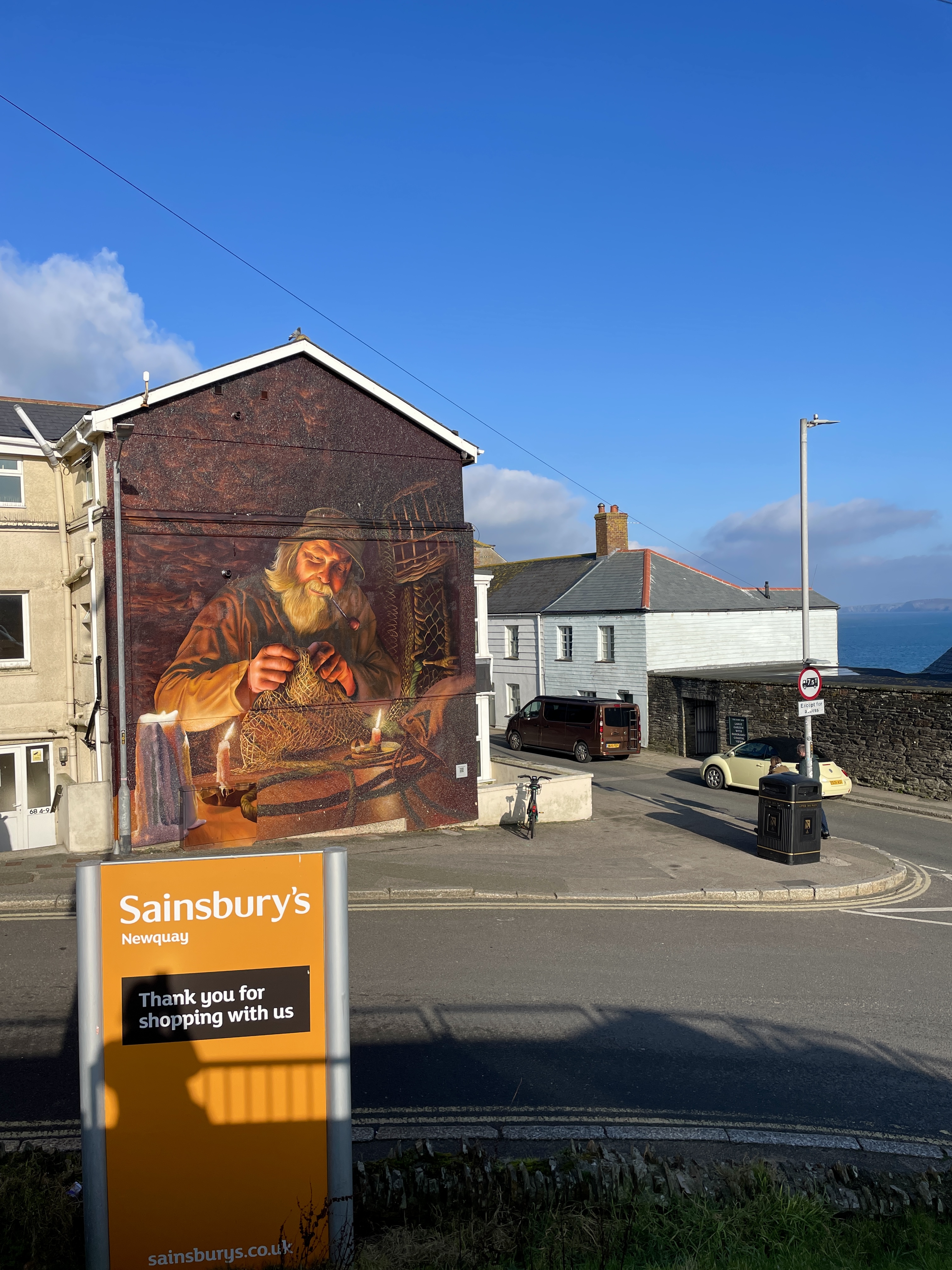 Fisherman Mural Street Art Newquay 