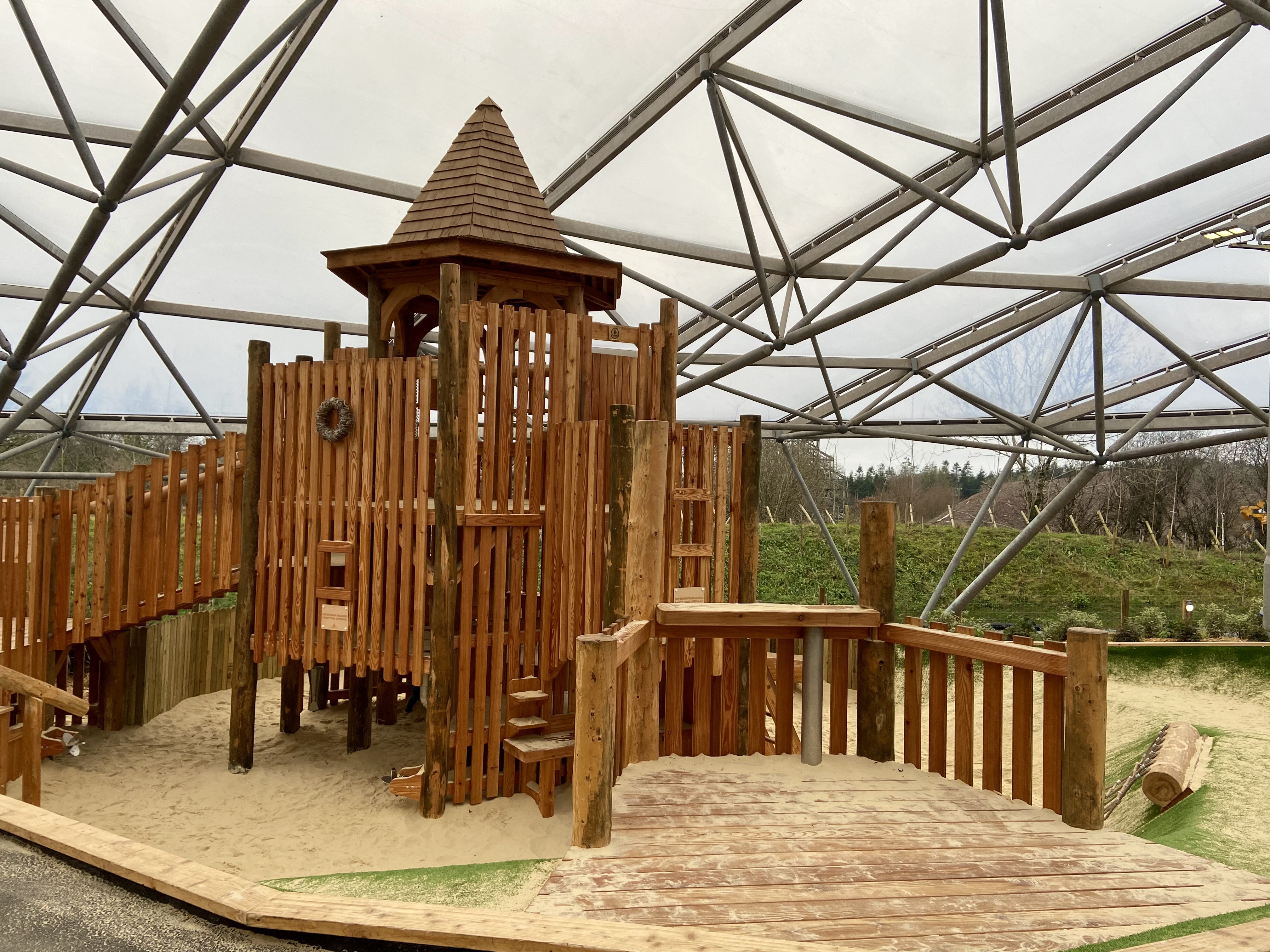 sand play area in the sernedome at bluestone