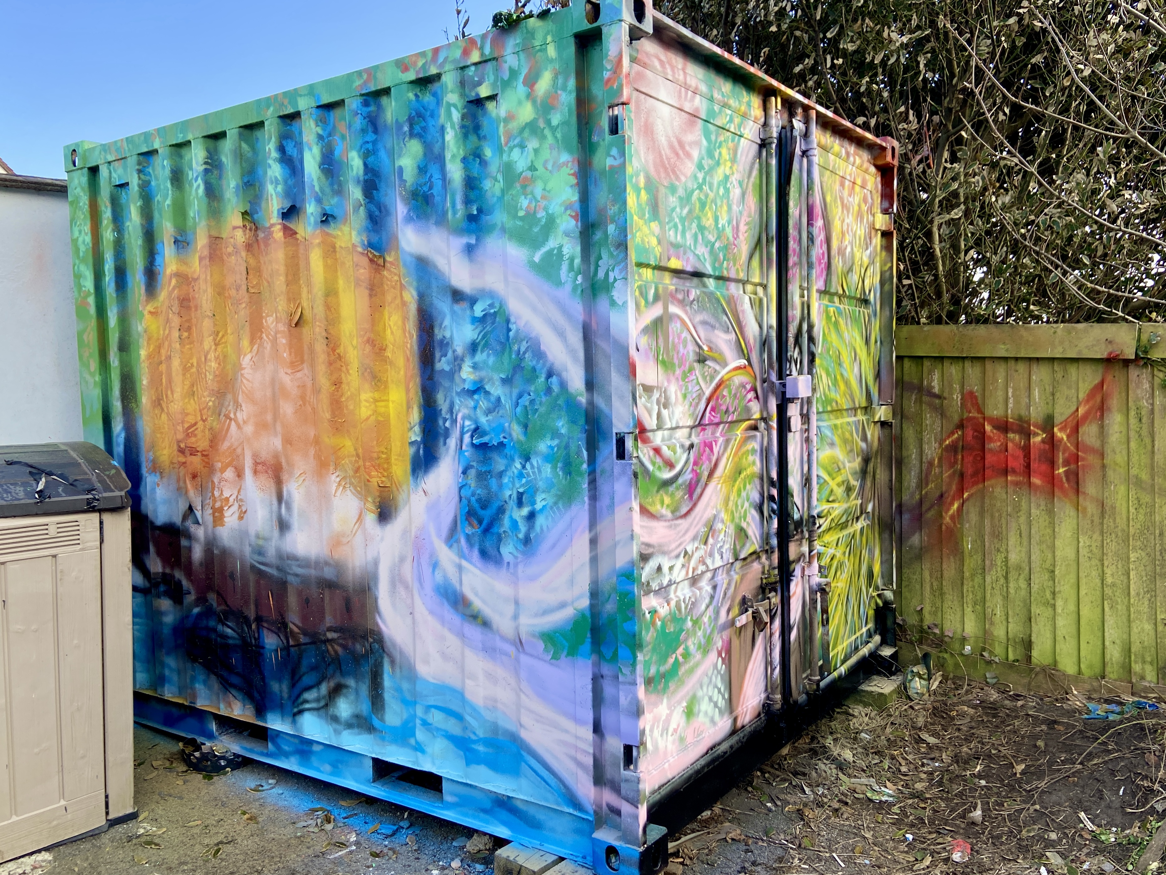 Spraypainted Shipping Container