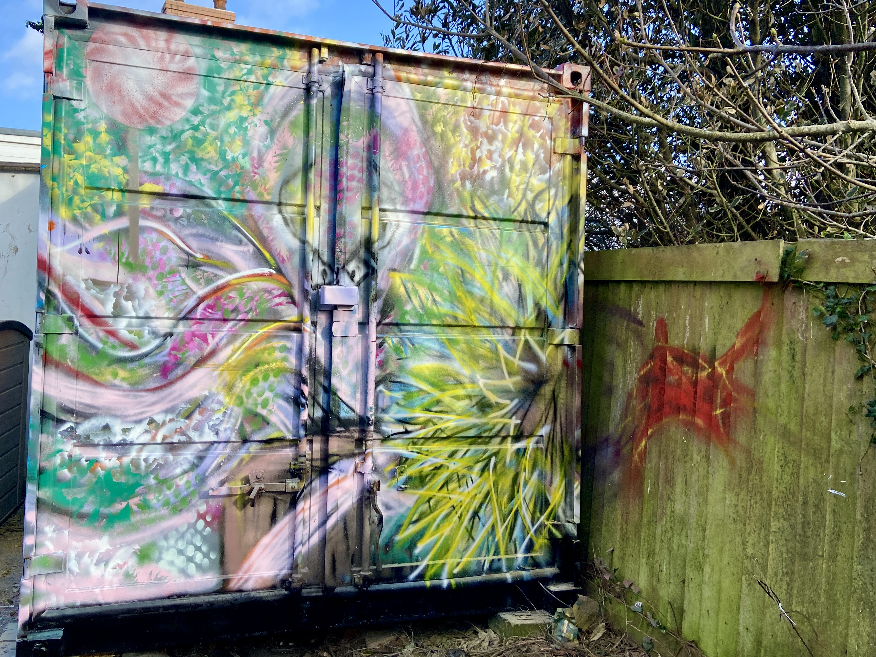 Spraypainted Shipping Container