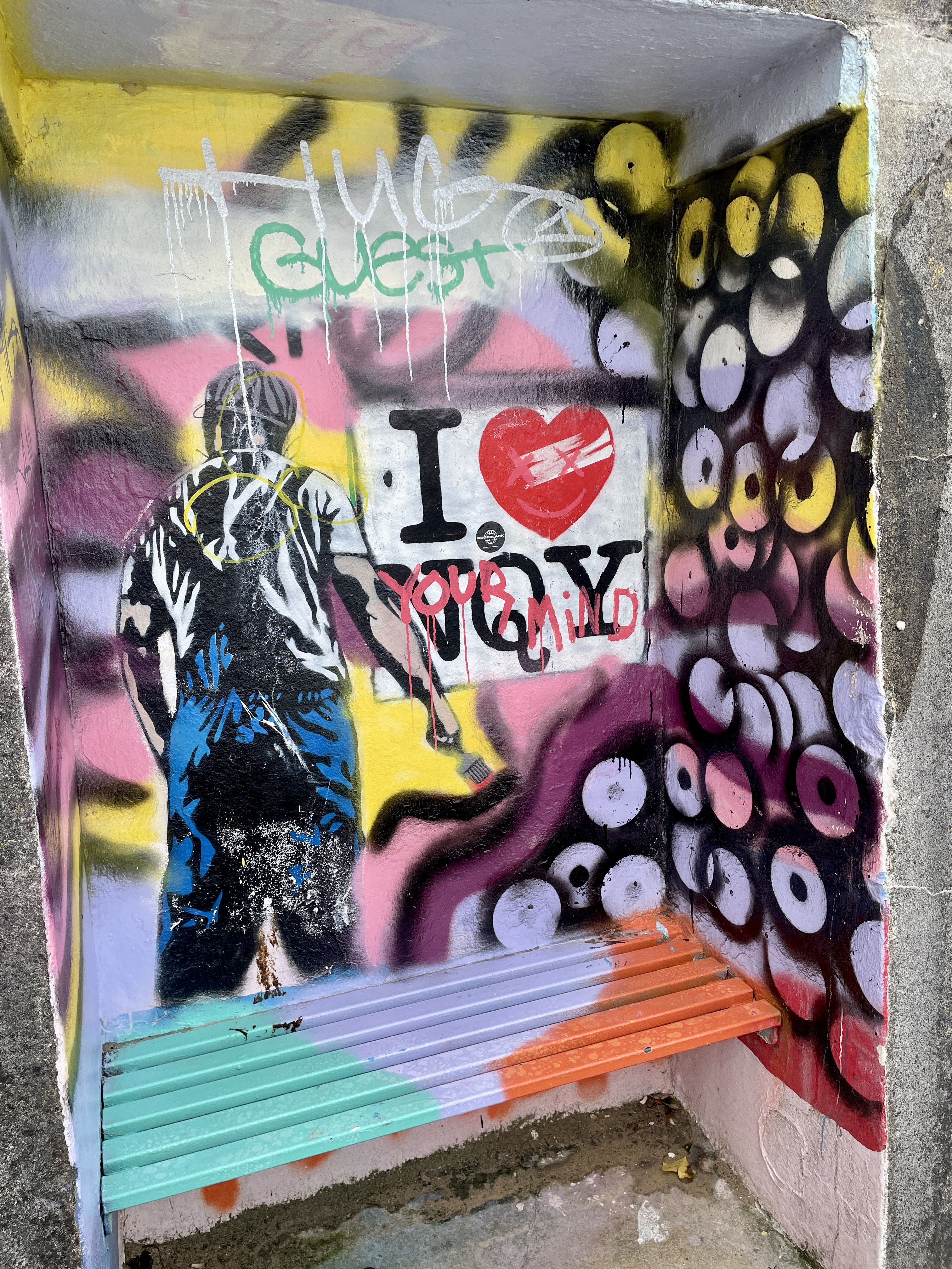 I LOVE NQY street art newquay