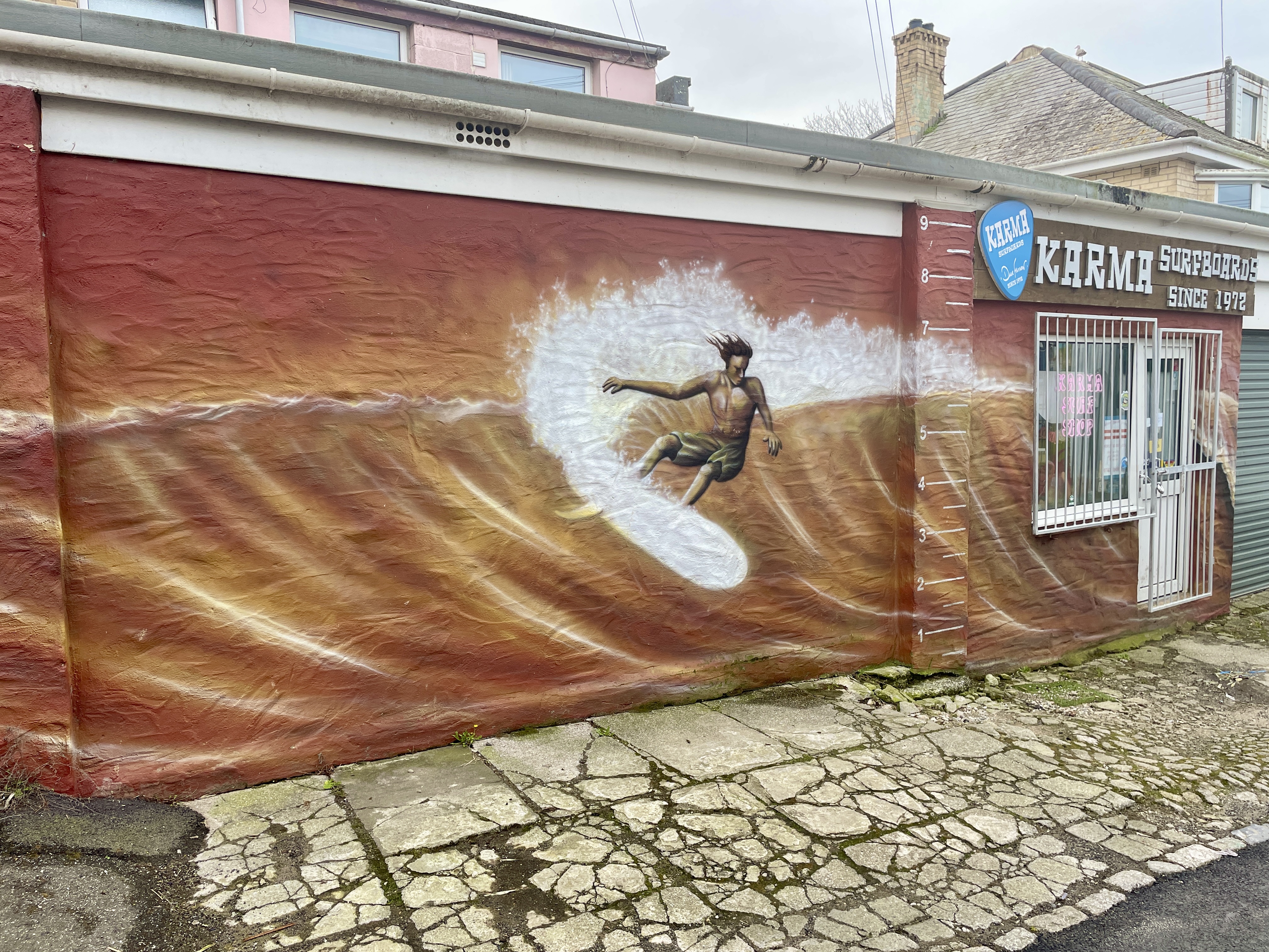 Surfing Murals at Karma Surf Shop