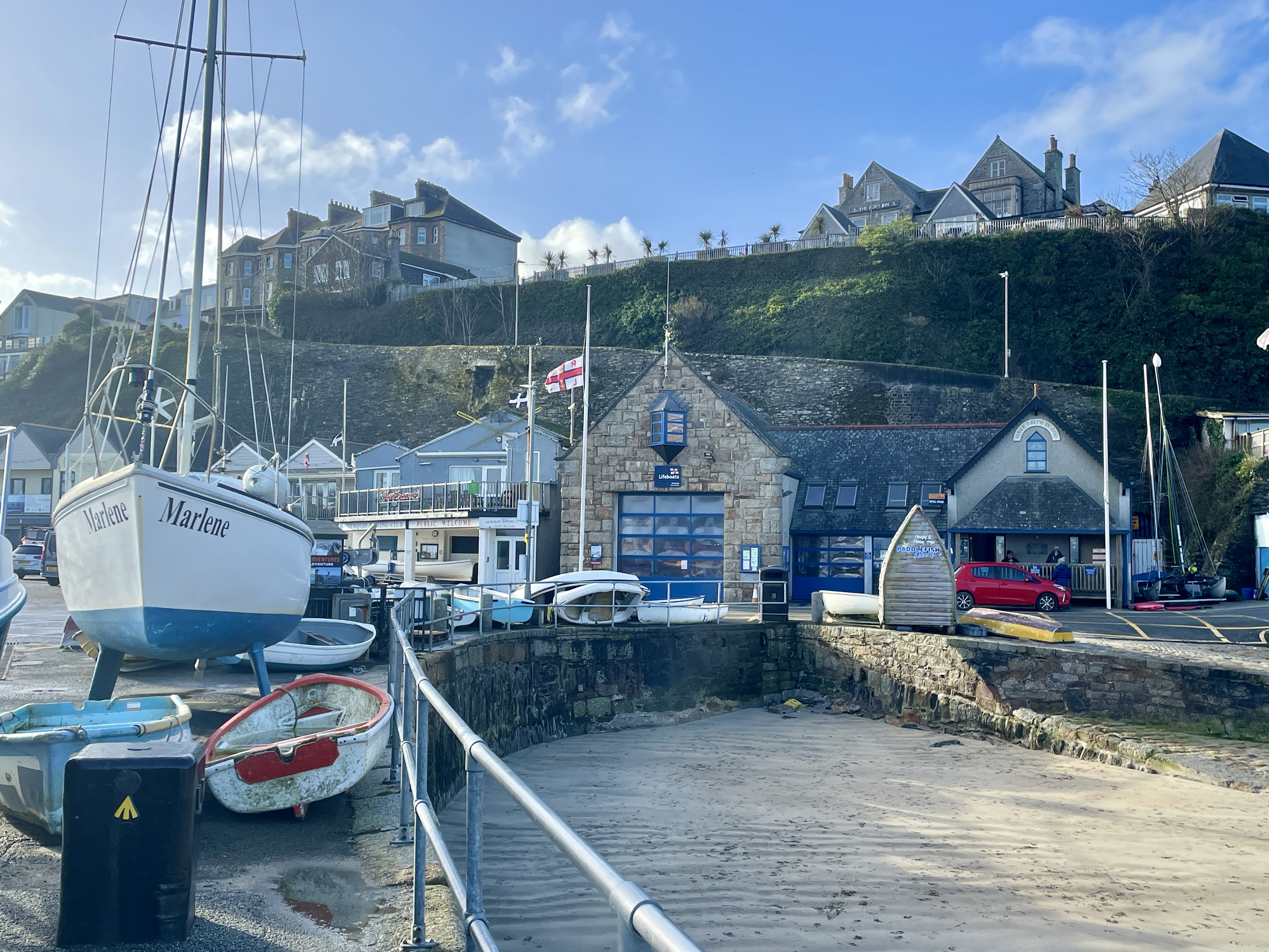 Newquay RNLI building at the harbour