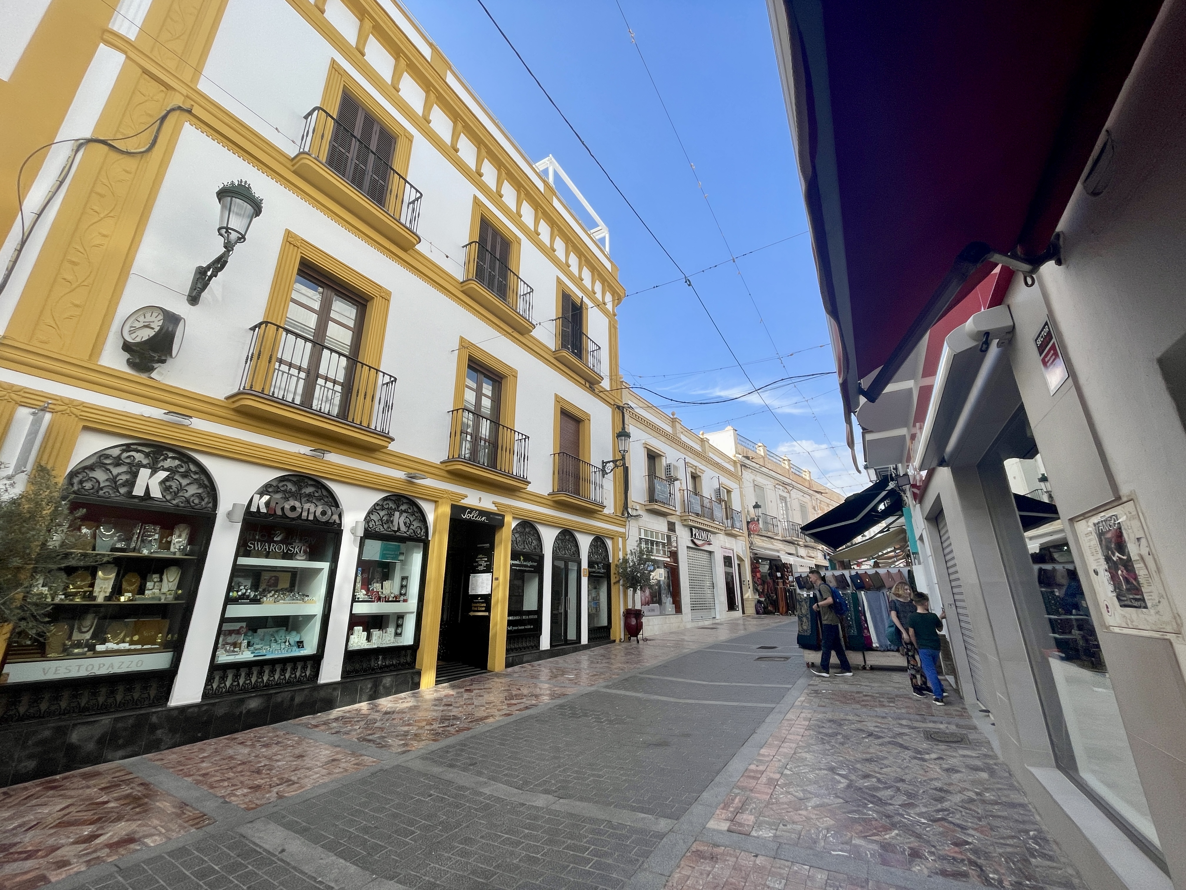 Shopping street in Nerja Spain