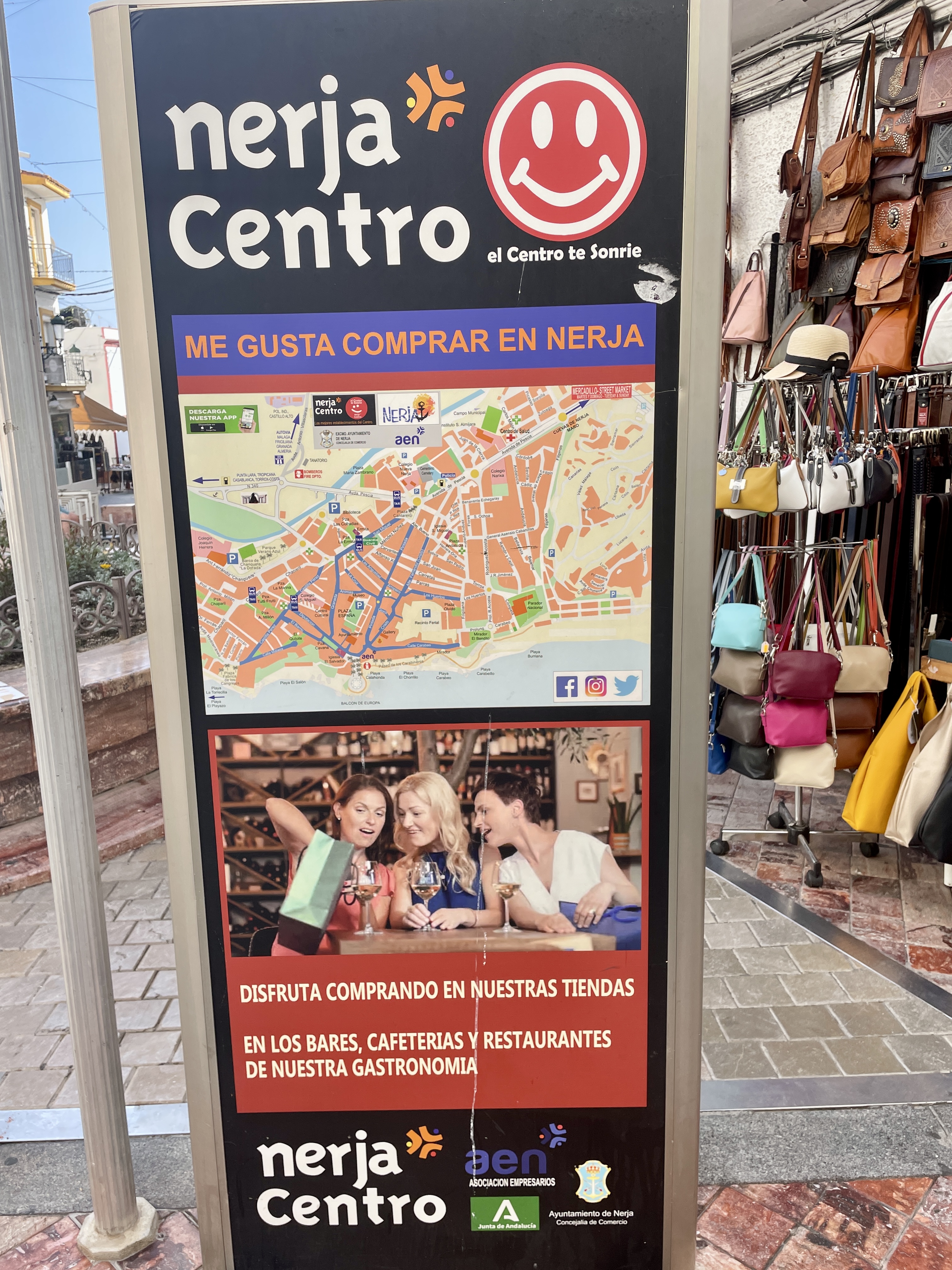 Nerja Spain central map