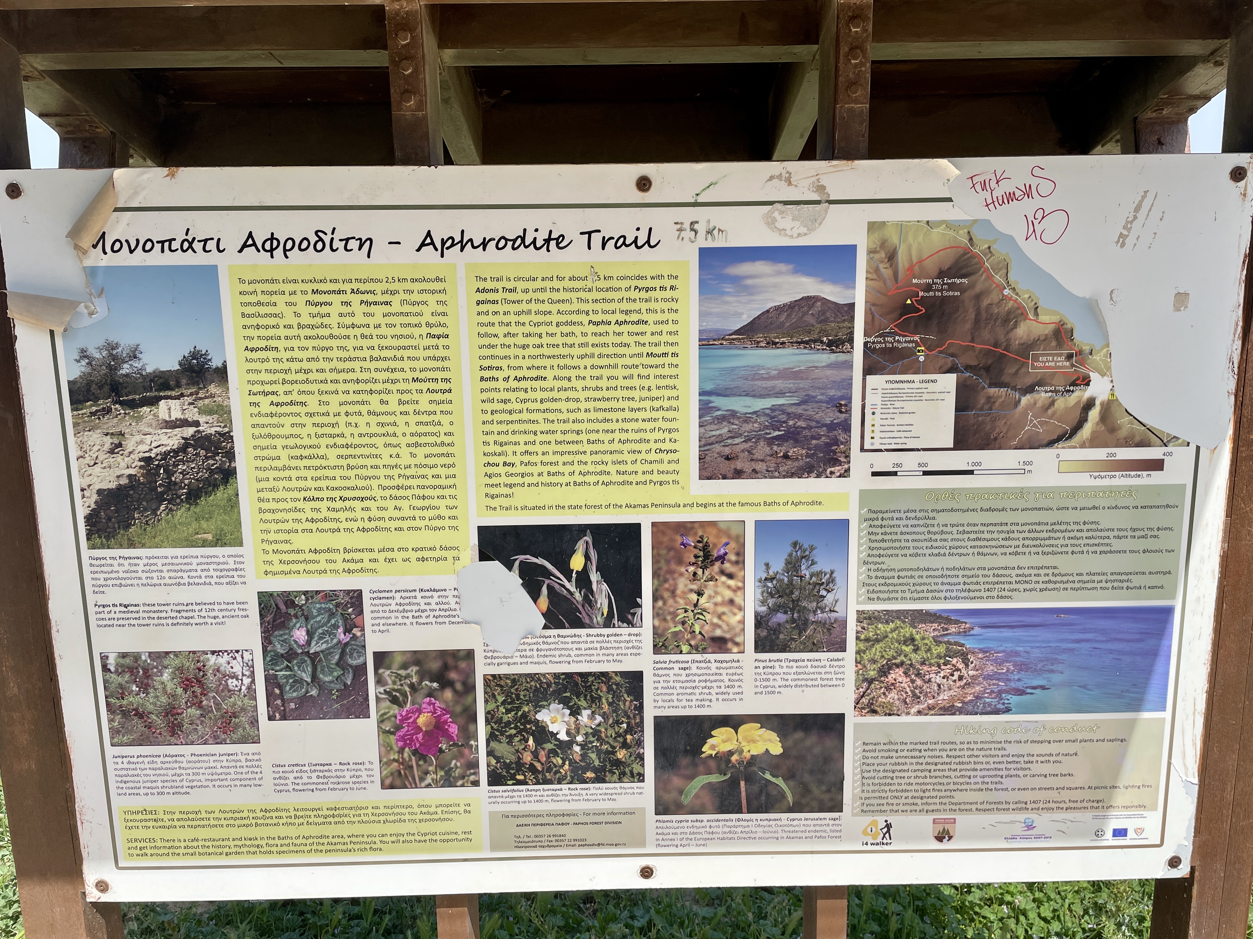Walking the Aphrodite Nature Trail Coastal Route to Blue Lagoon