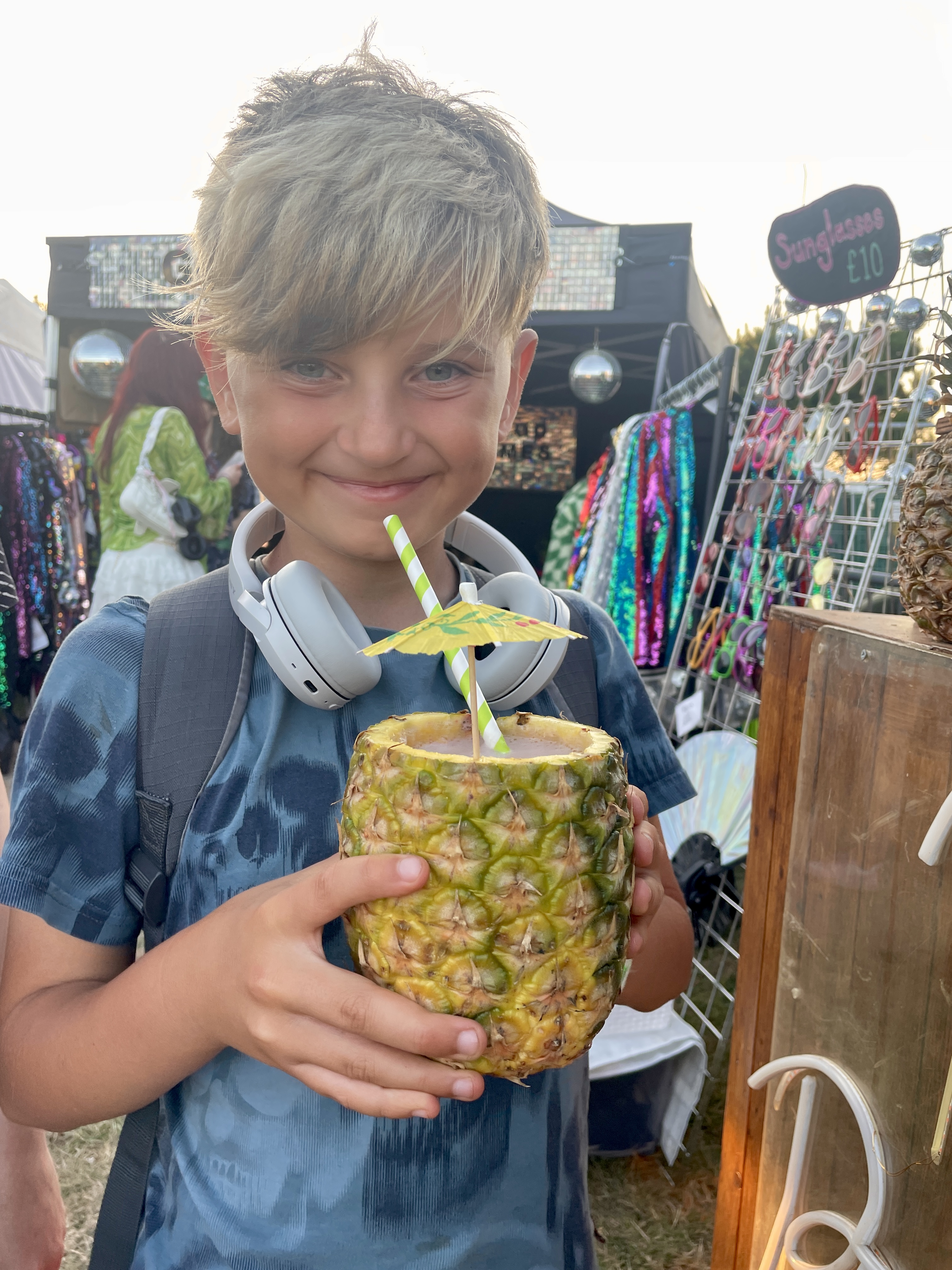 Smoothie served in a real pineapple at Tropical Pressure festuval