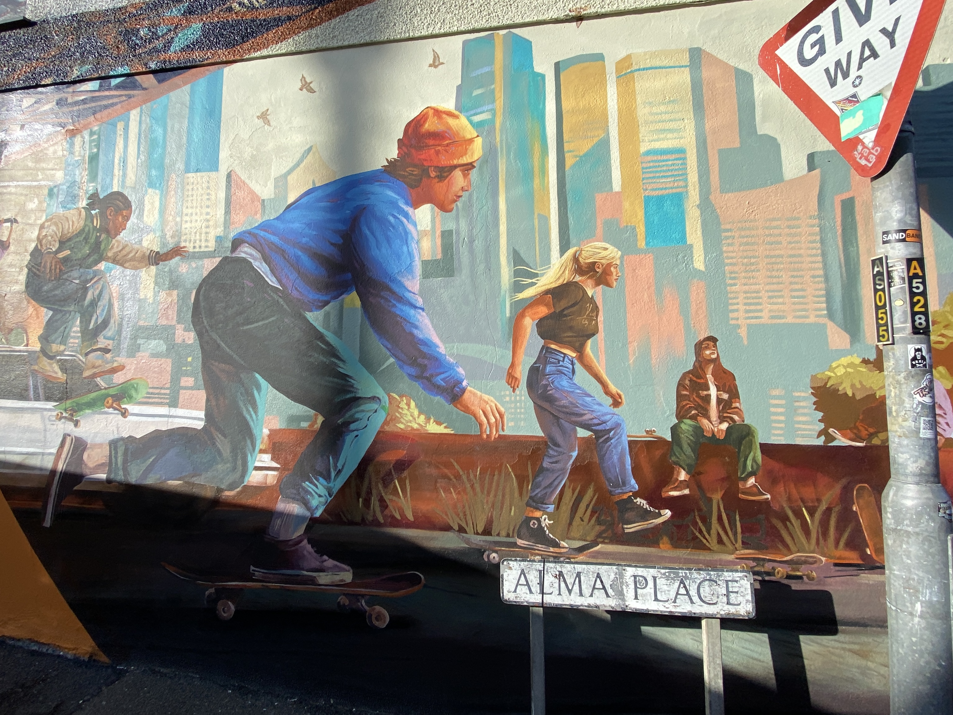 Skate. Mural in Newquay