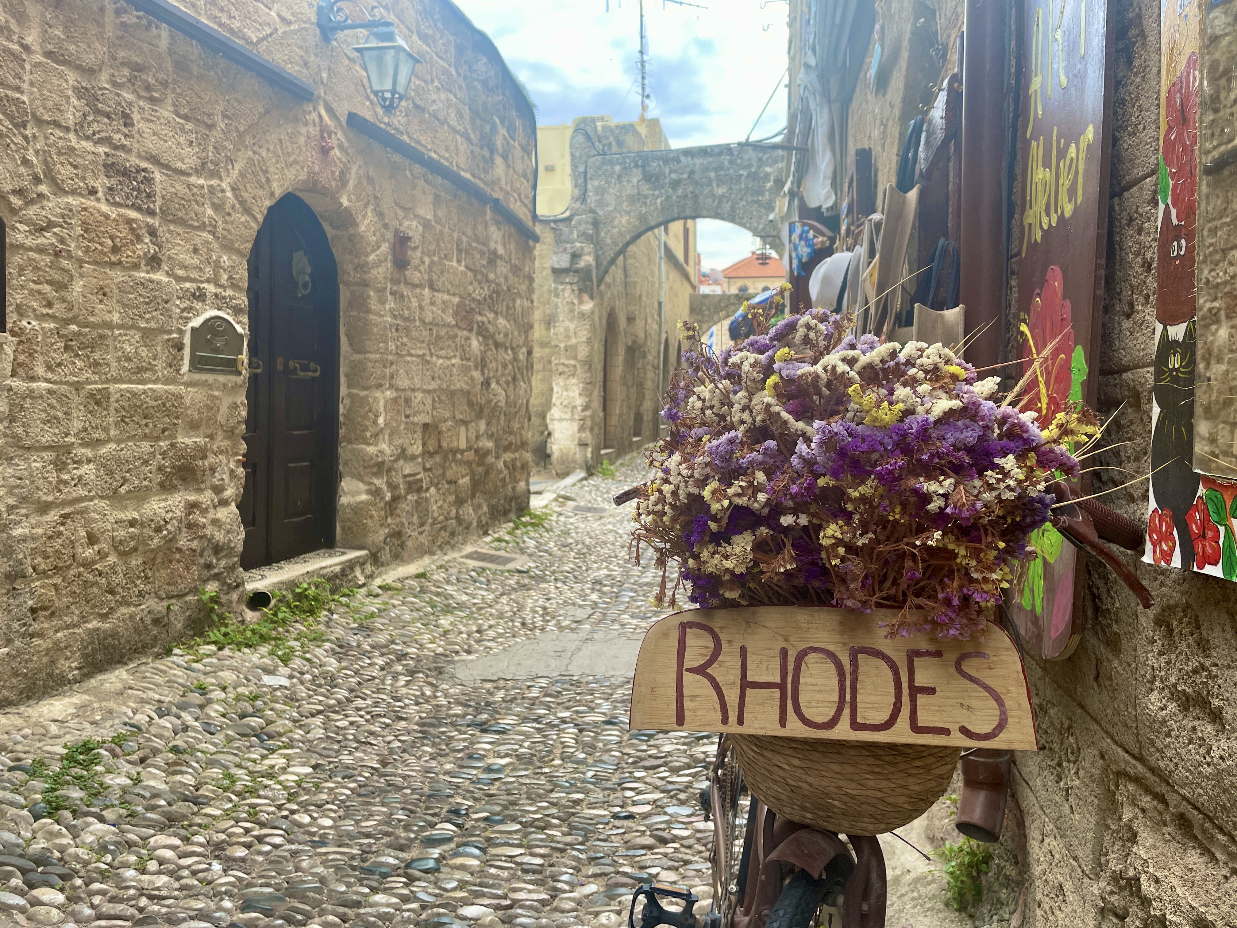 Cobbled Streets in the Medieval City of Rhodes