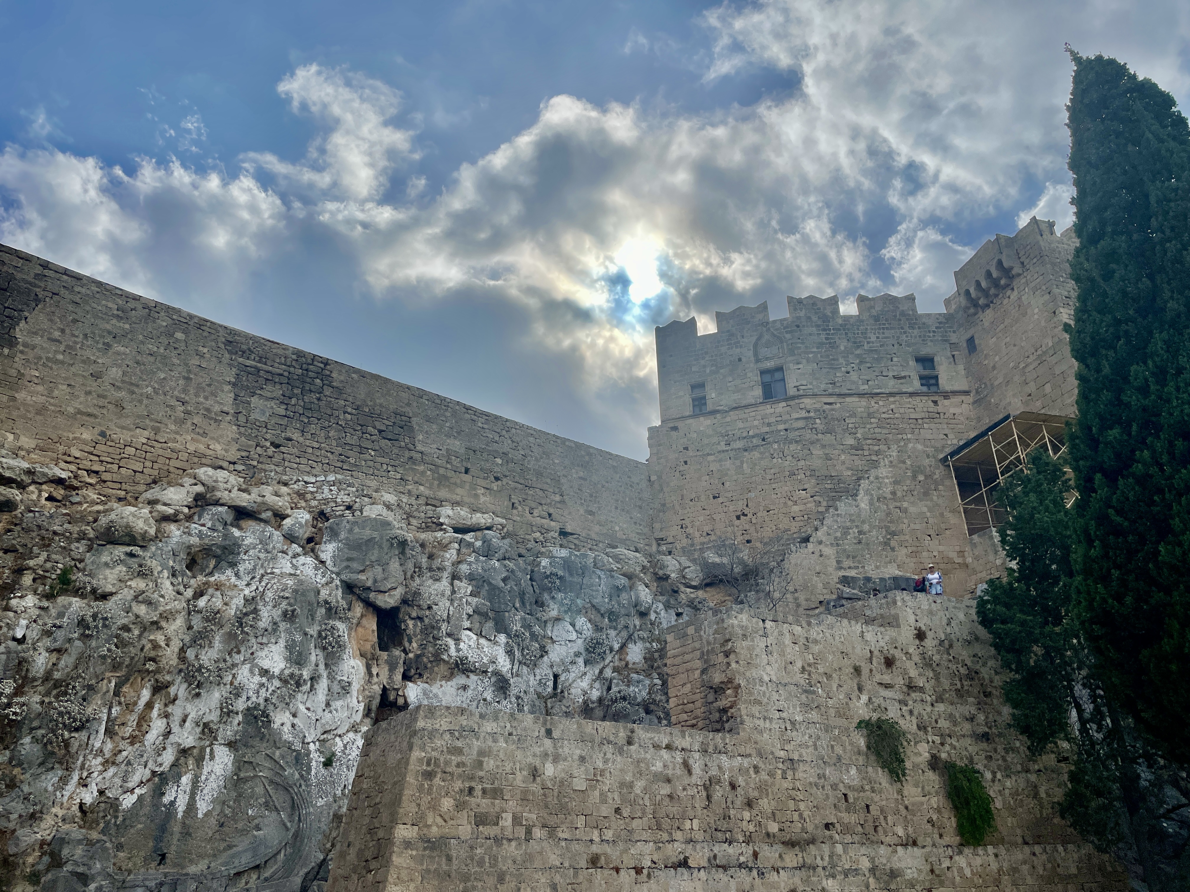 Entering the acropolis in Lindos