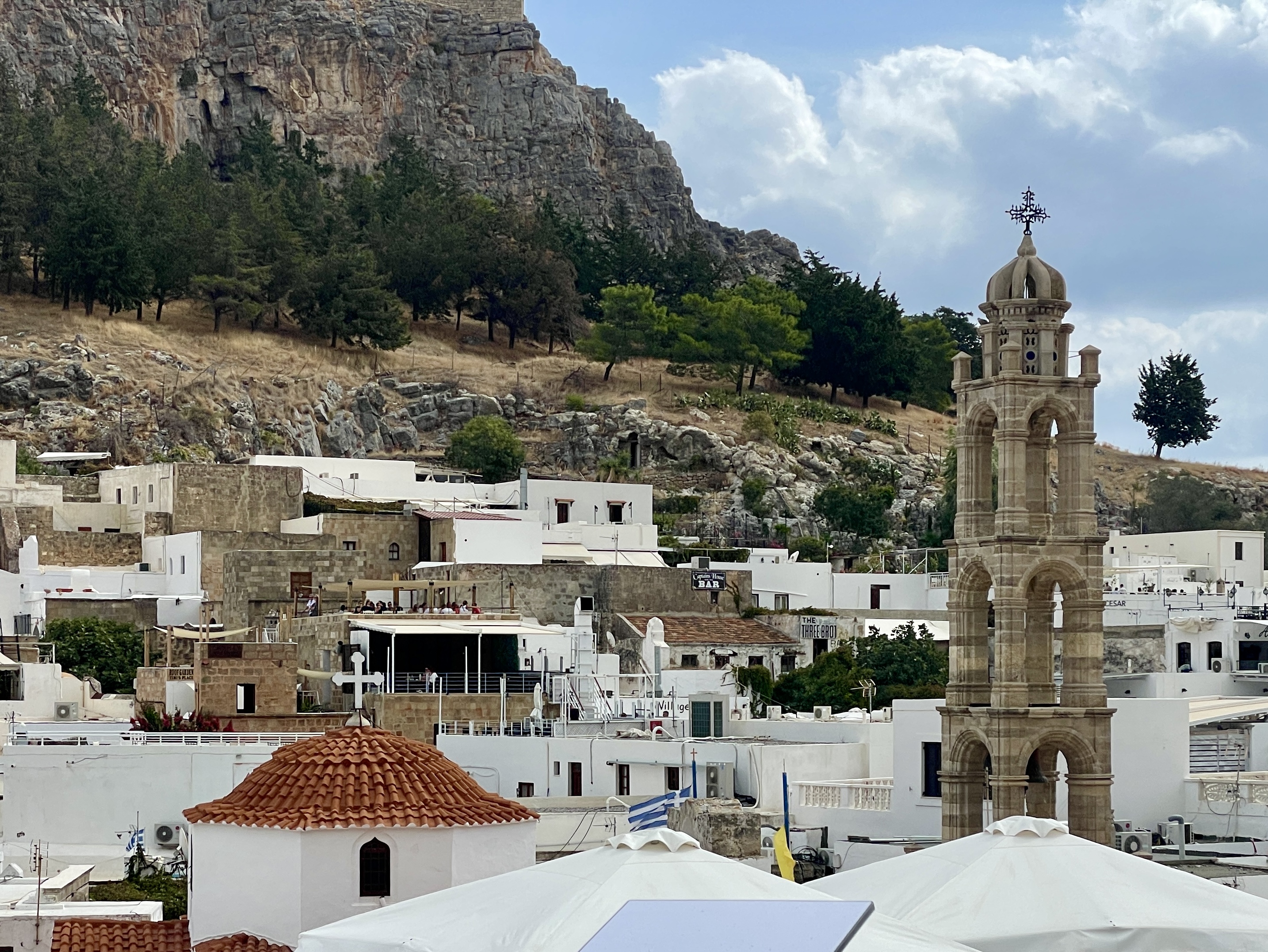 Lindos, views from a rooftop terrace