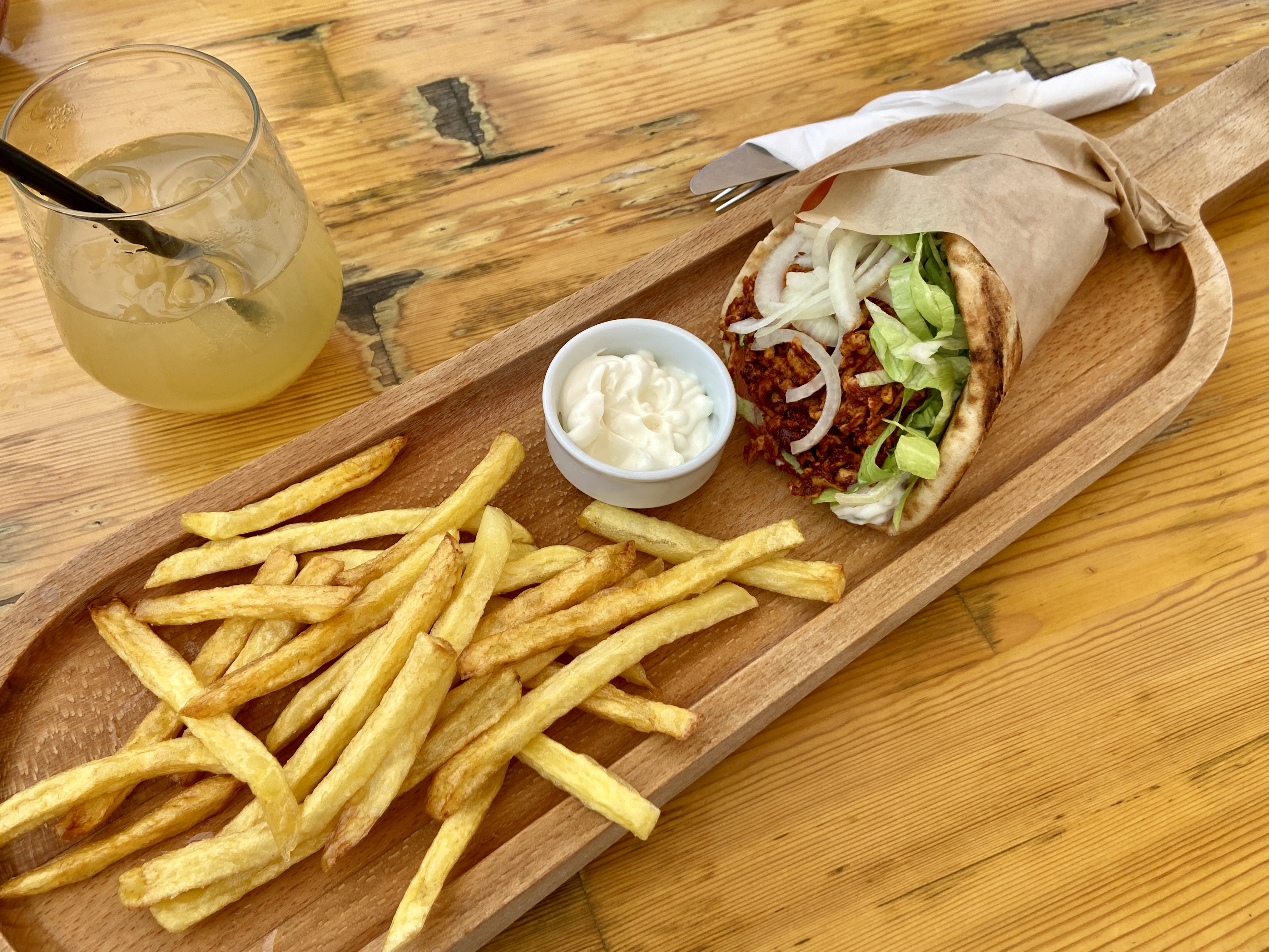 Vegan pita gyros from T-Veg