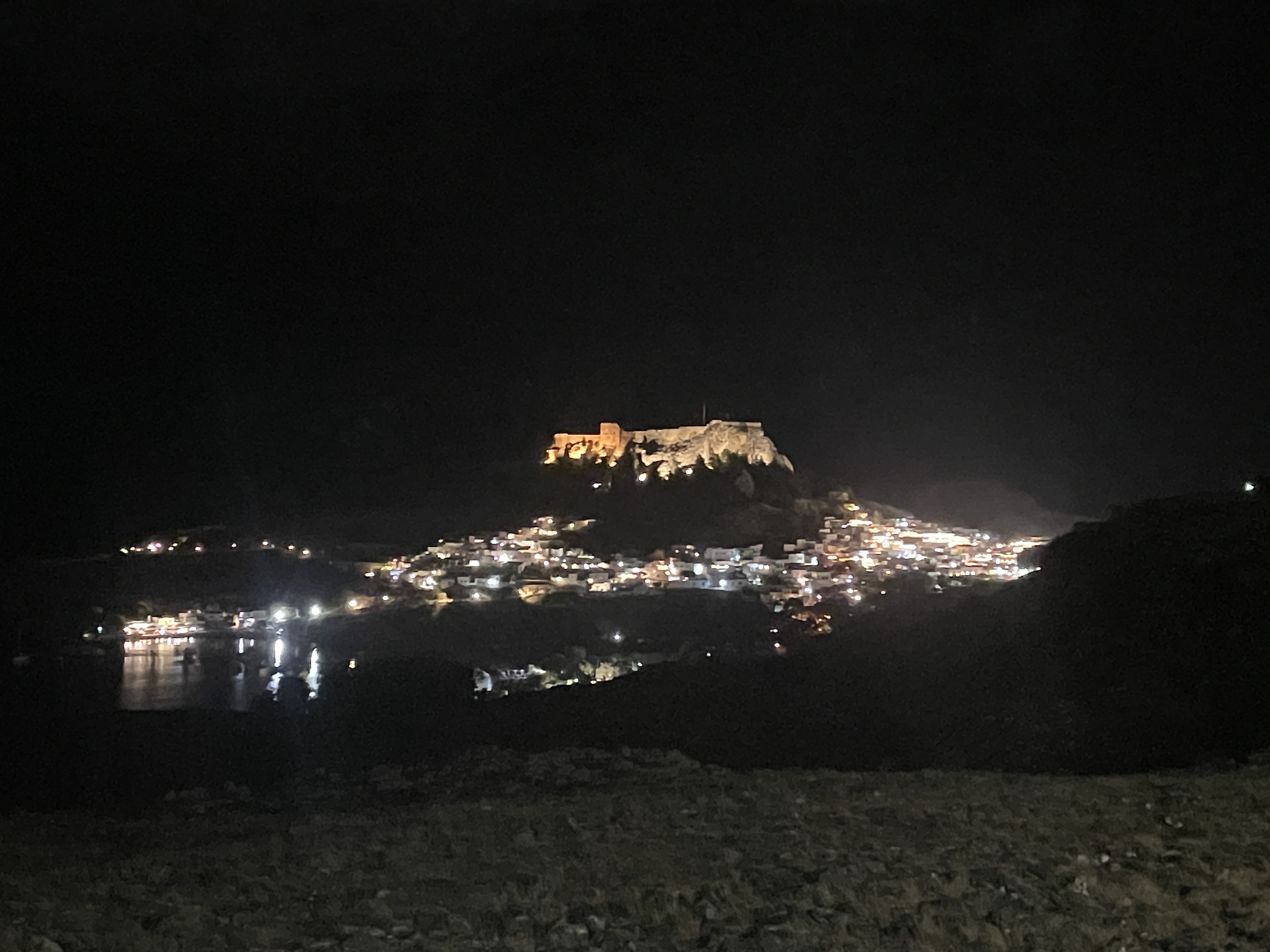 Lindos by night