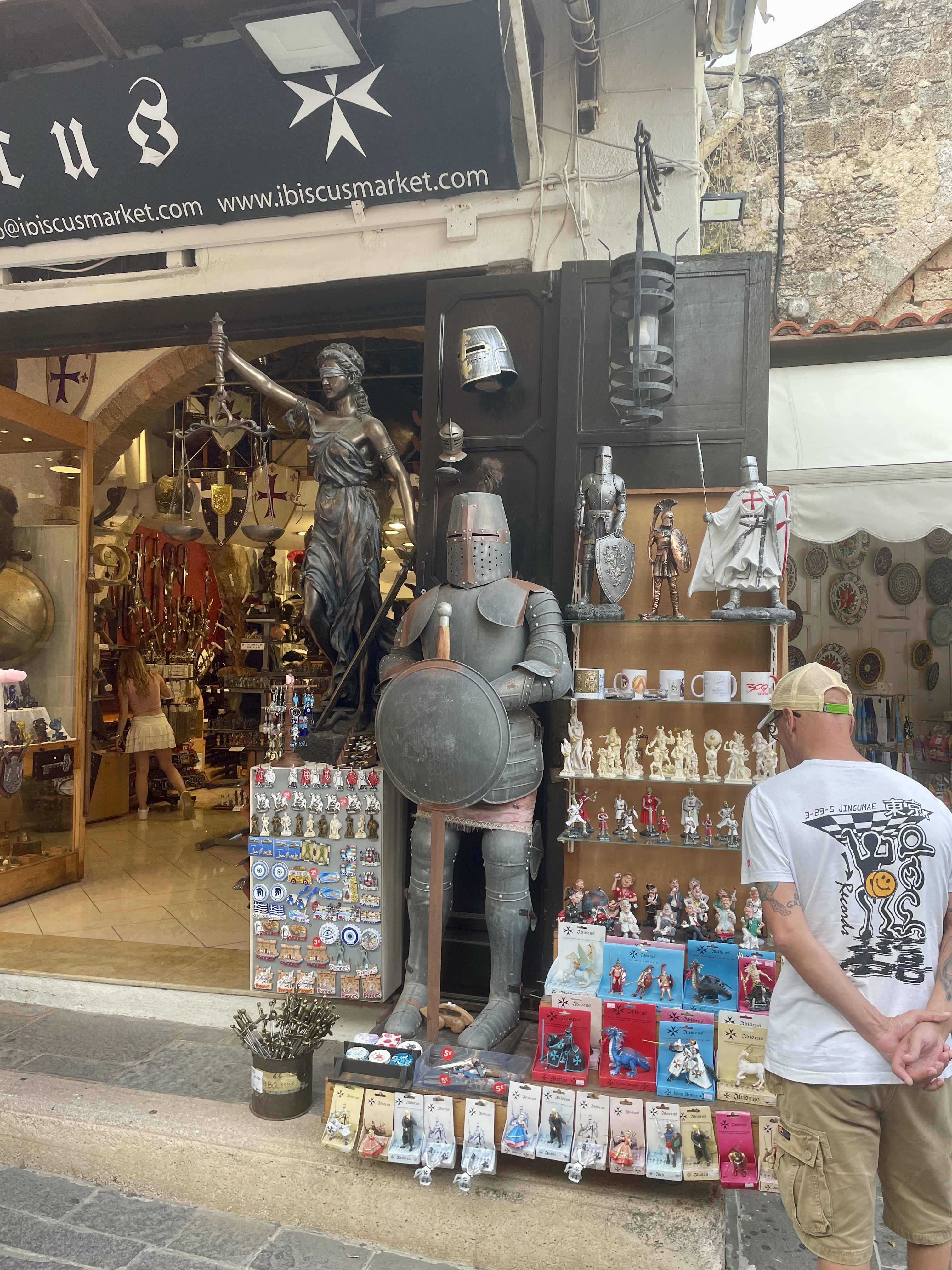 Medieval souvenir shop in Rhodes Old town
