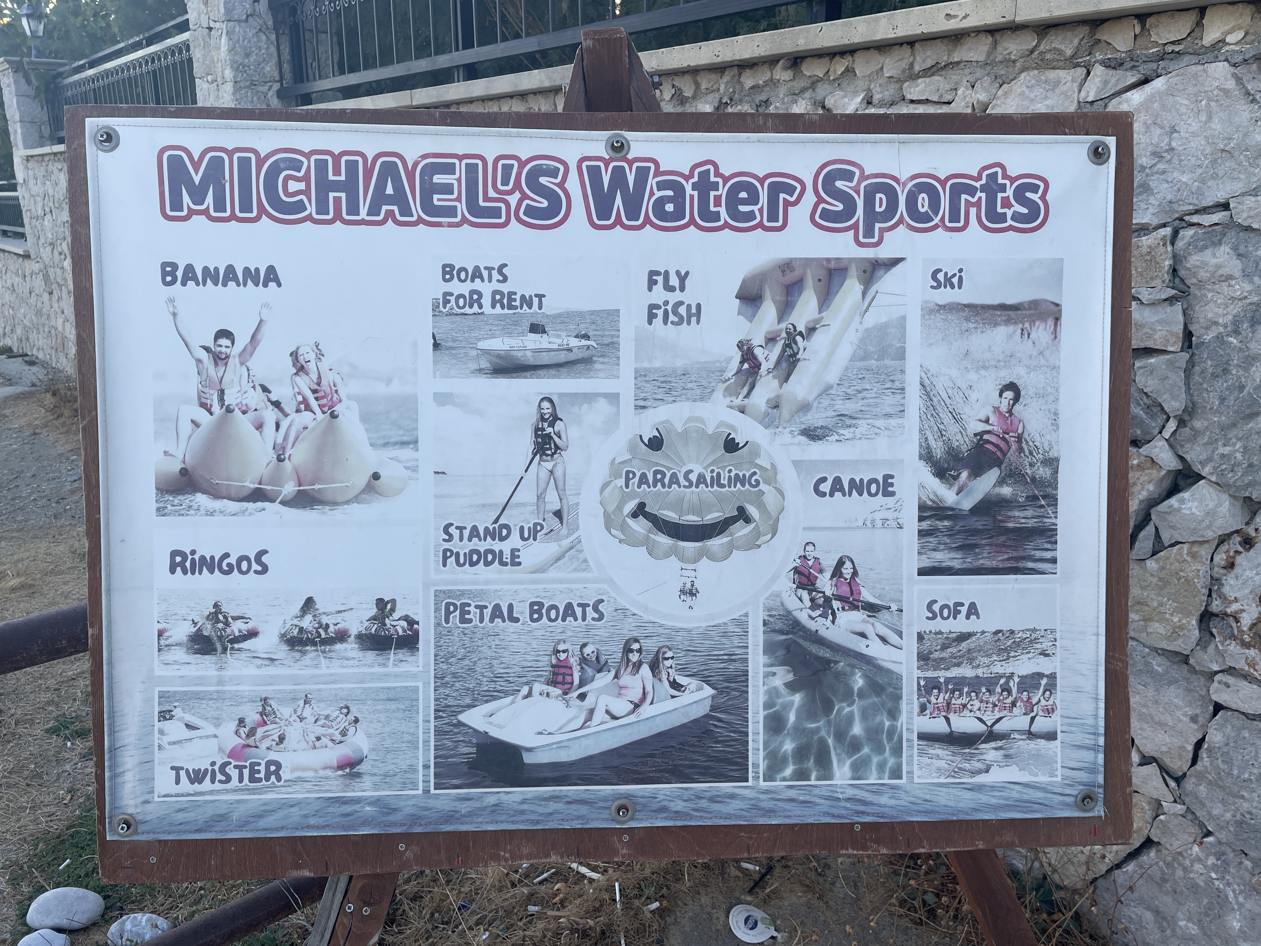 Watersports and boat hire available at Kolymbia Beach