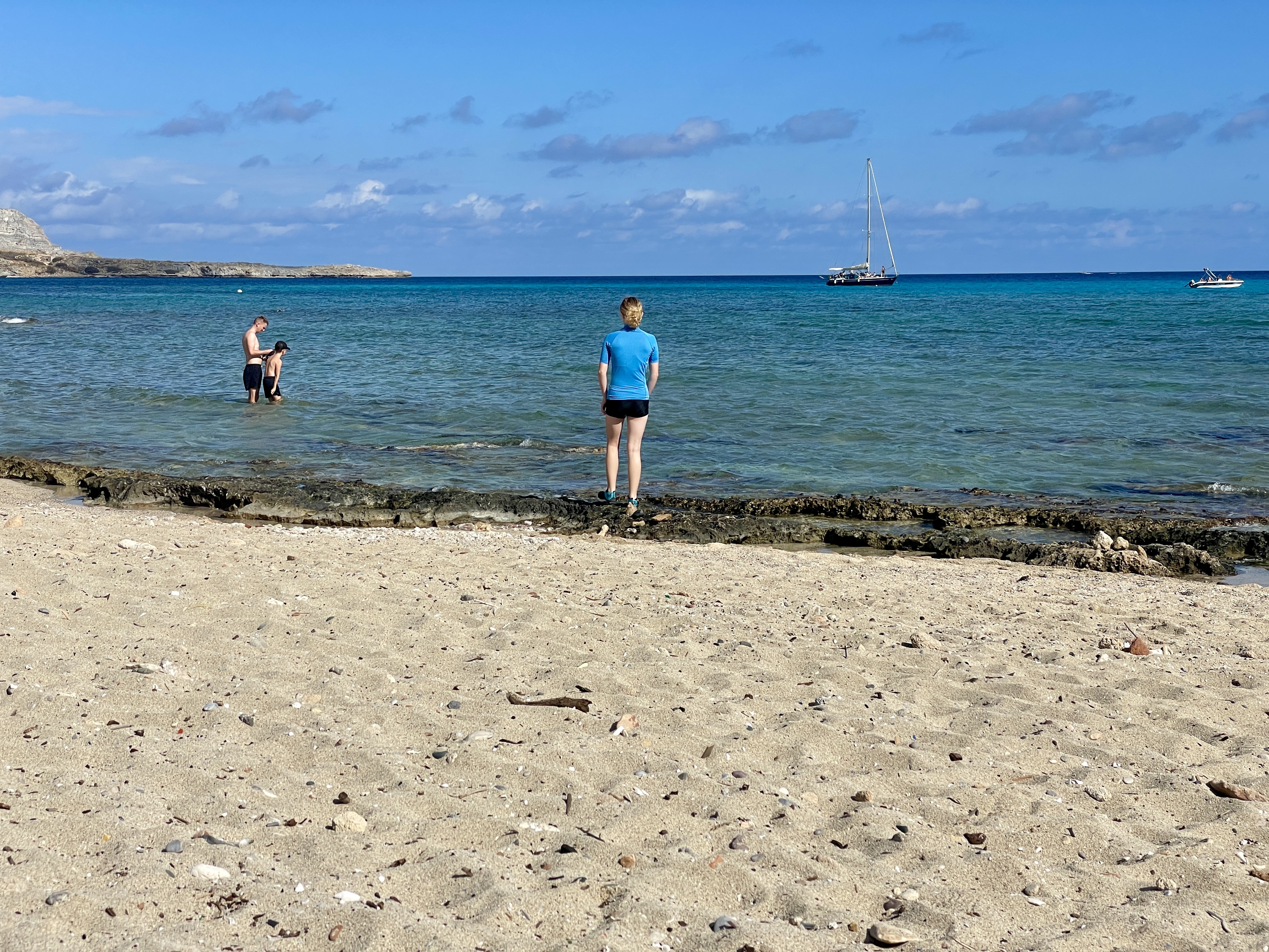 Navarone beach and bay in rhodes