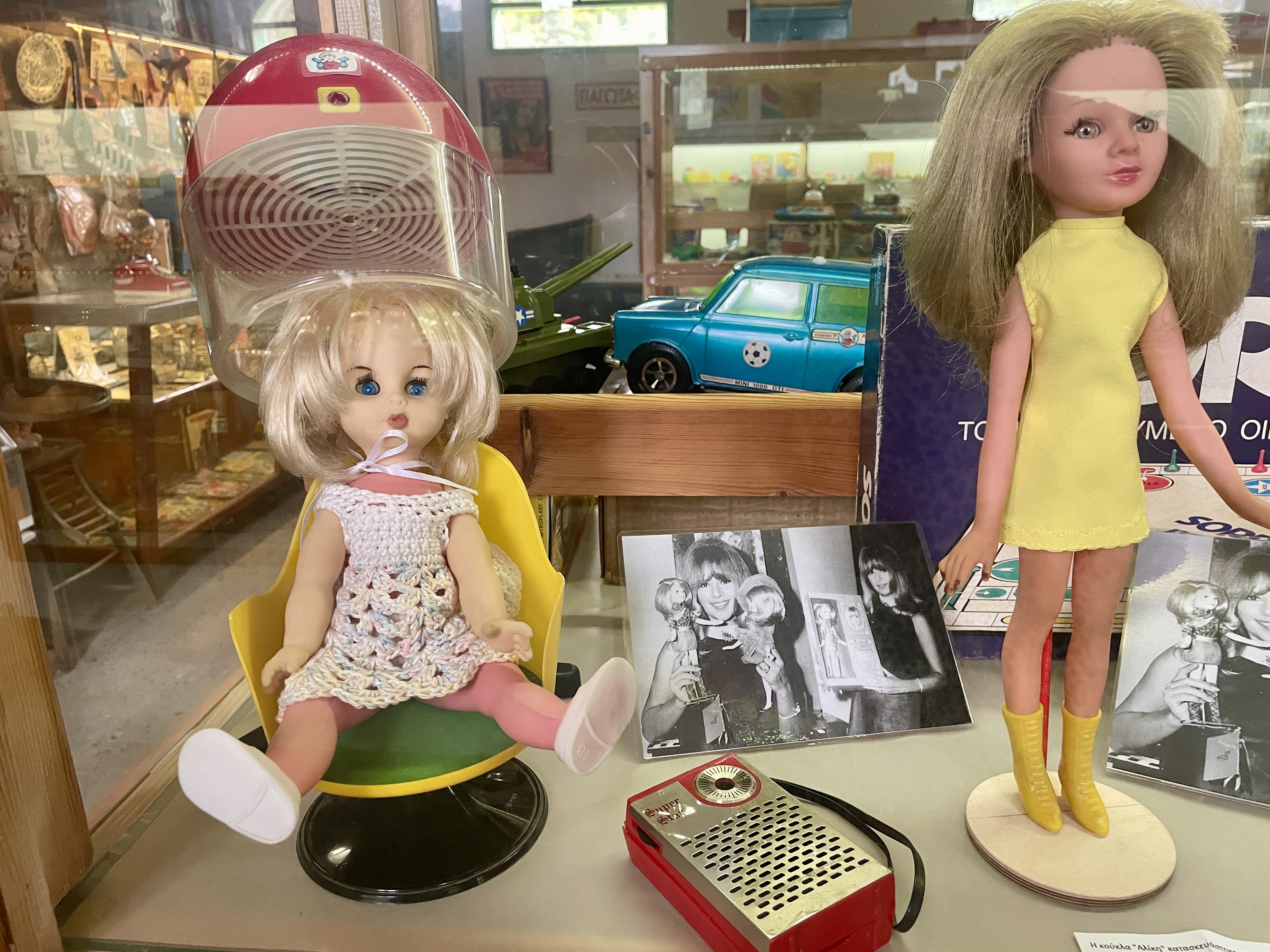 retro doll toys in rhodes toy museum