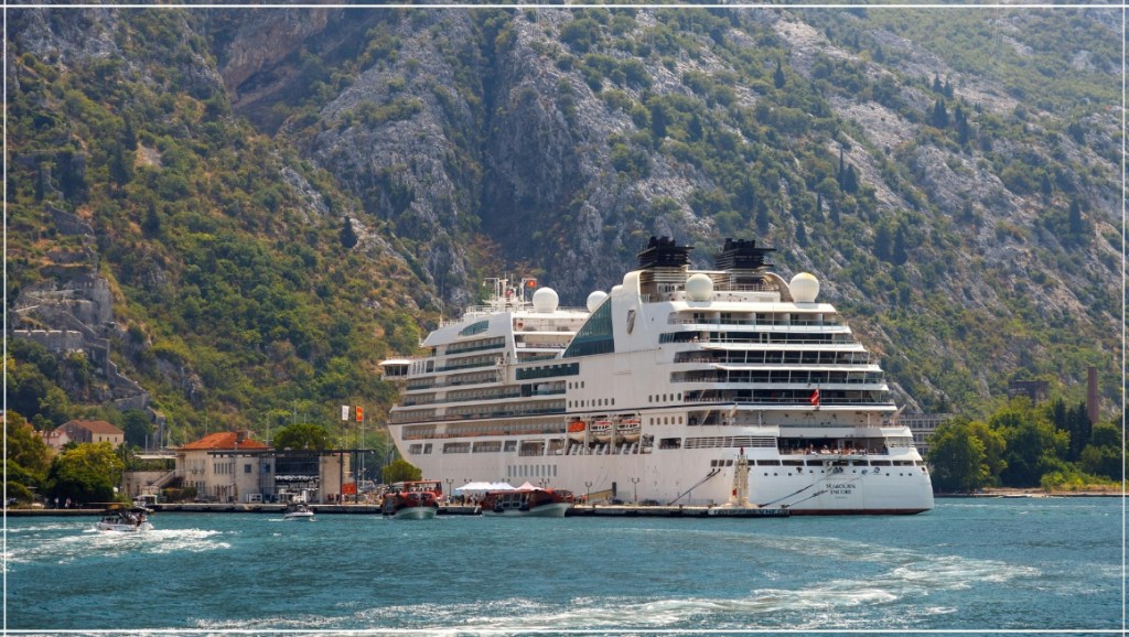 Luxury Cruise Ship in Fjord