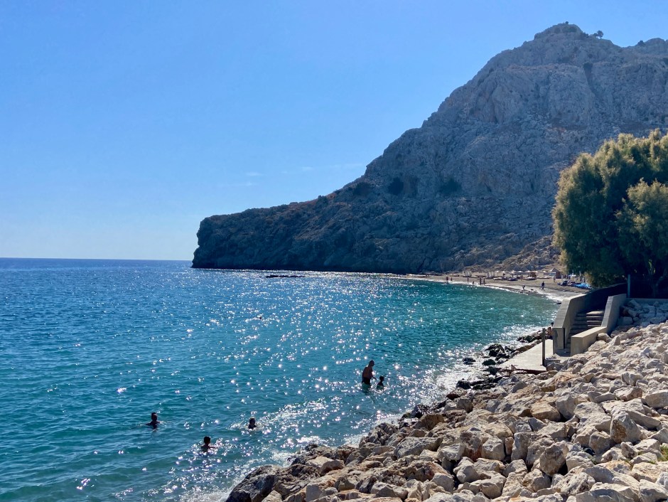 White Rock Beach in Kolymbia Rhodes