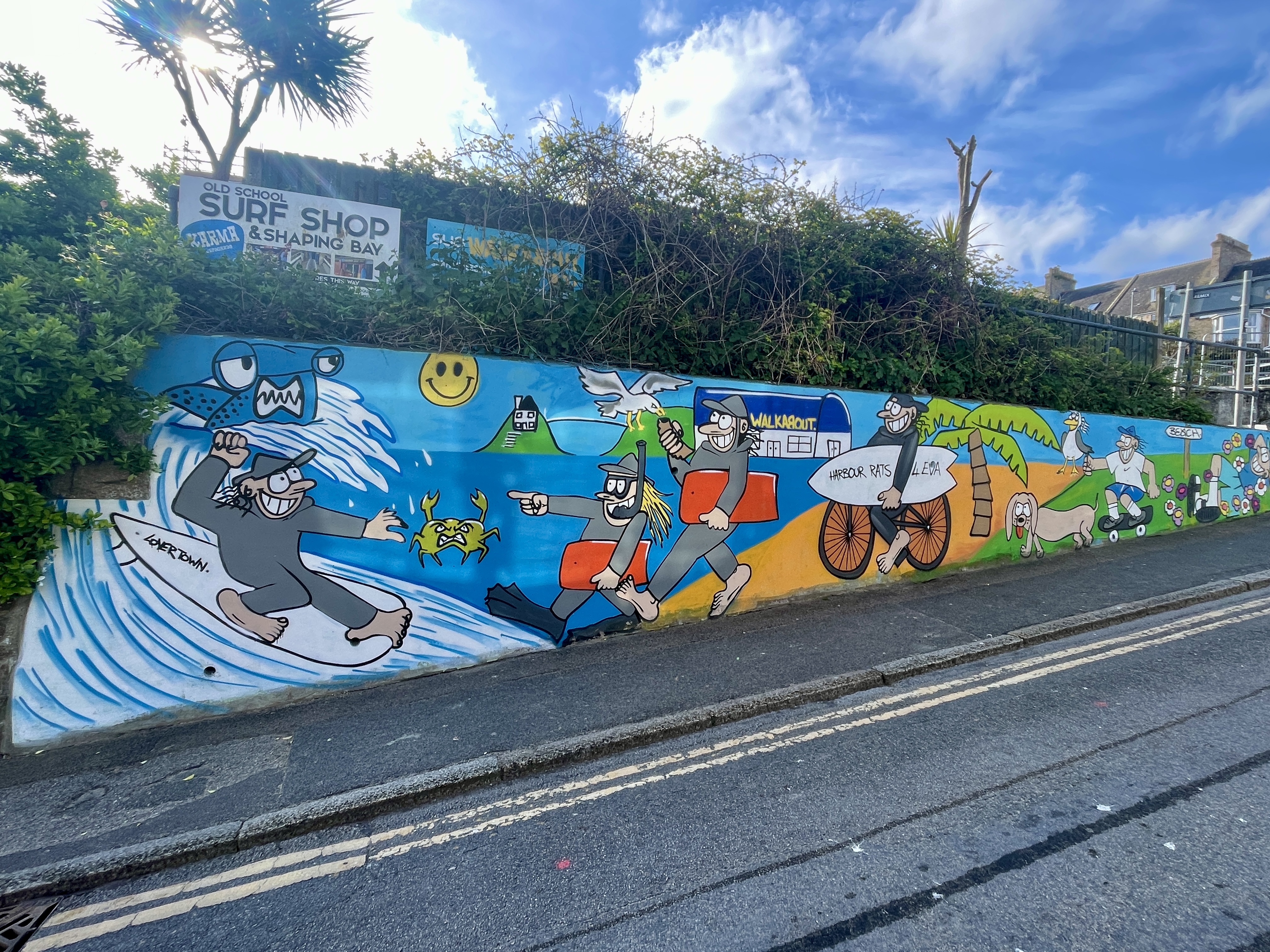Harbour Rats 4 Eva Mural in Newquay