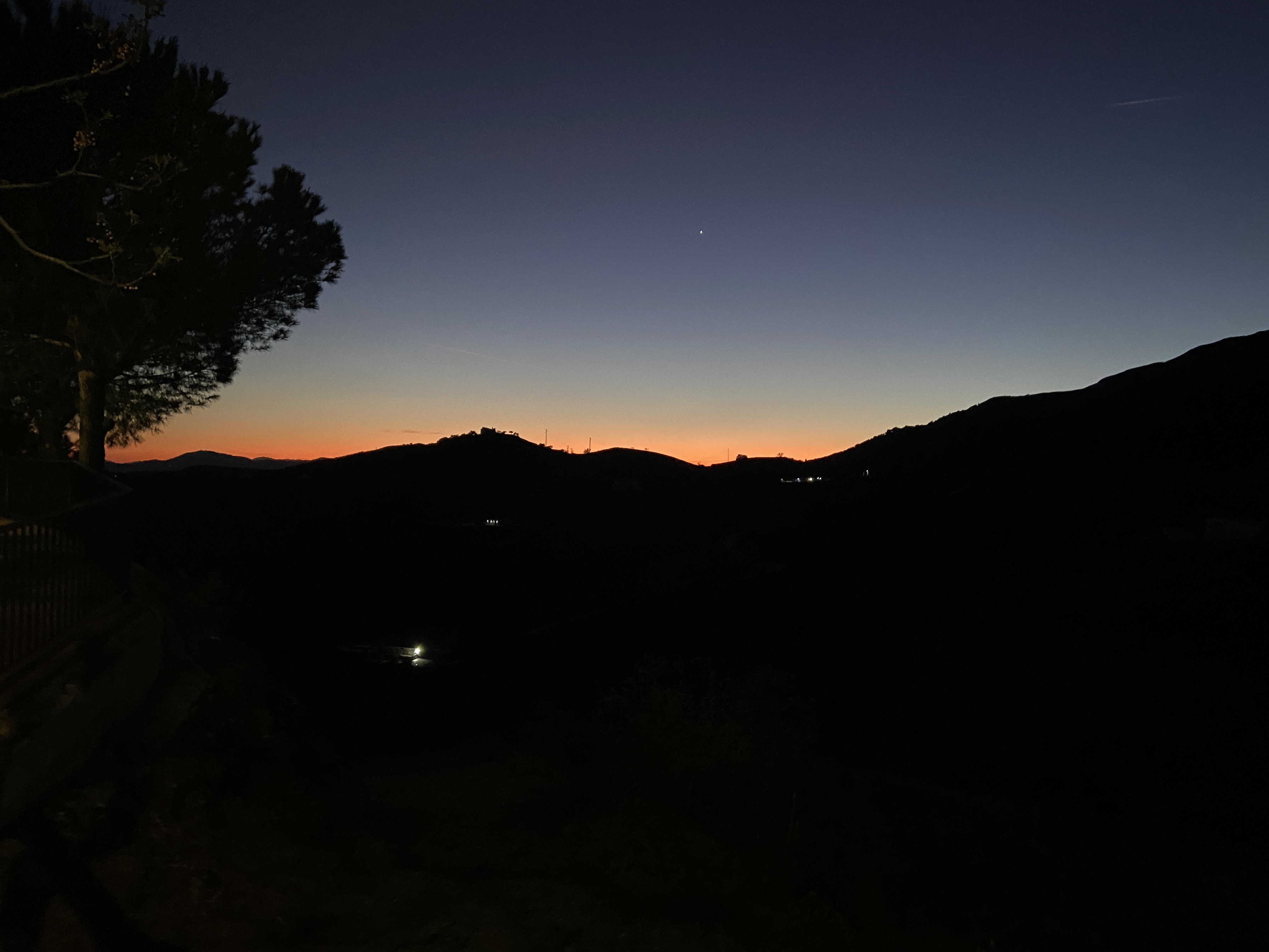 sedella mountain sunset silhouette