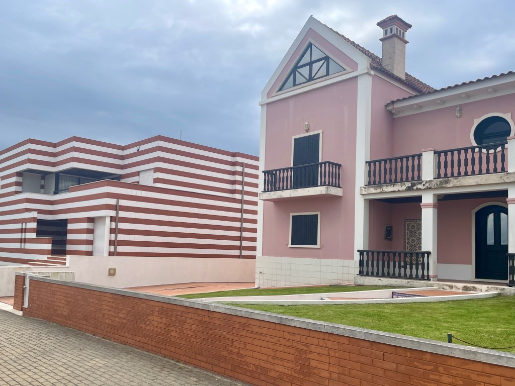 Unique architecture in Costa Nova in Portugal