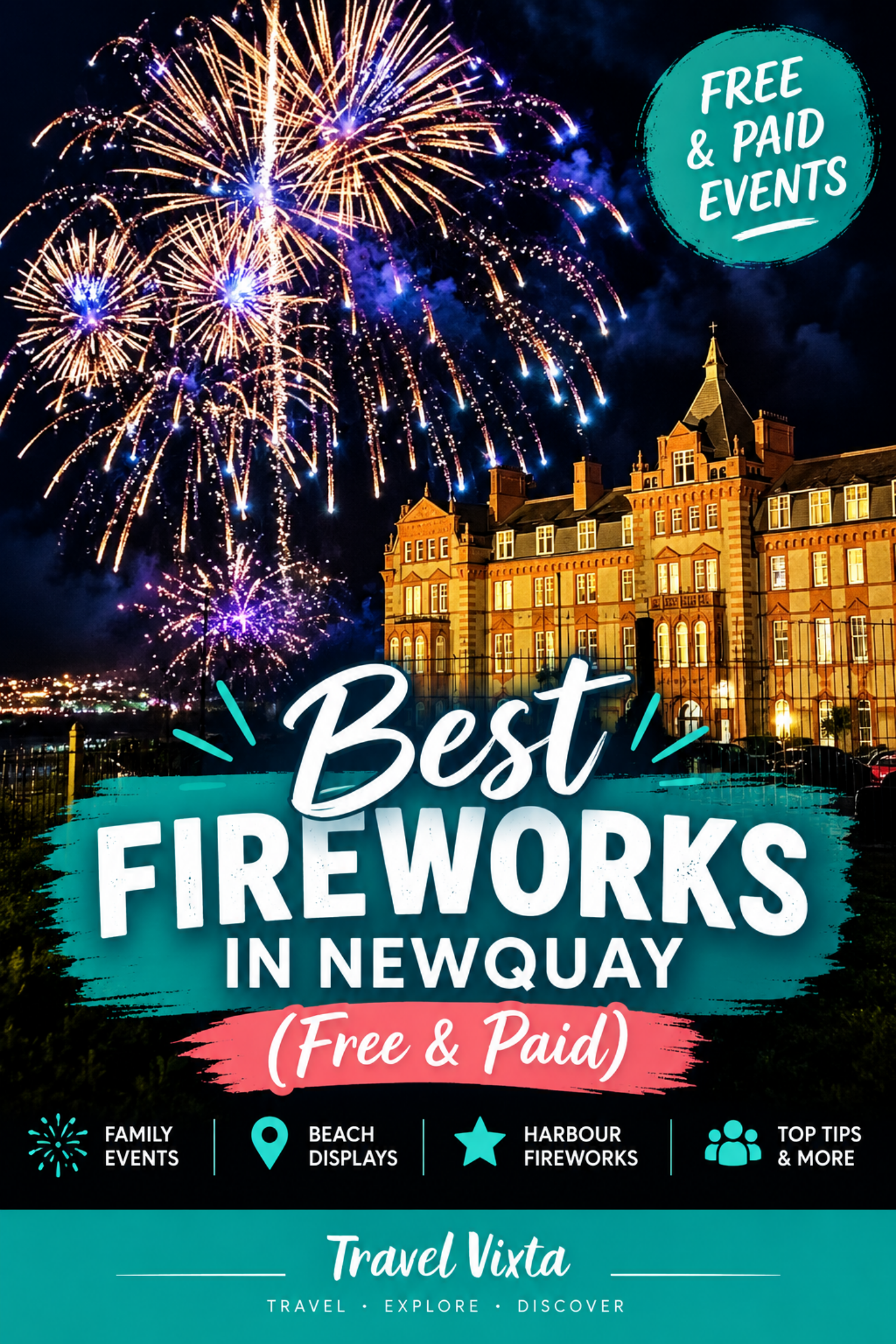 Fireworks in Newquay Best Displays (Free & Paid)